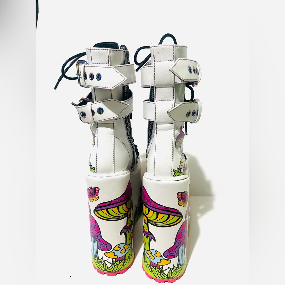 Dollskill Psychedelic Fairytale Women's Double Stack Platform Boots - Picture 6 of 8